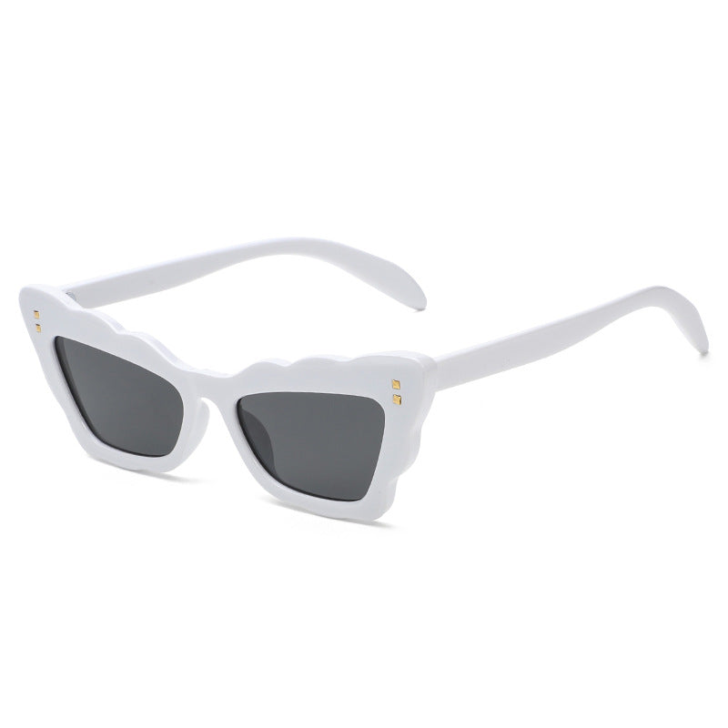 Wholesale PC Cat's Eye Color Small Frame Women's Sunglasses